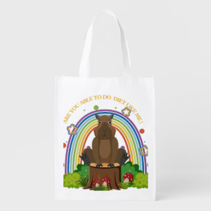 happy capybara make diet grocery bag