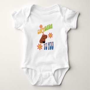 Happy capybara to you  baby bodysuit