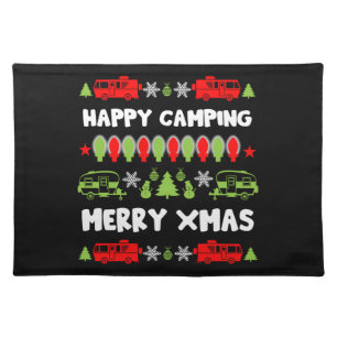 Happy Caravan Christmas Season  Cloth Placemat
