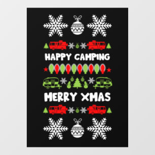 Happy Caravan Christmas Season  Window Cling