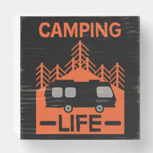 Happy Caravaner   Caravan Gifts   Caravanning   Mu Wooden Box Sign