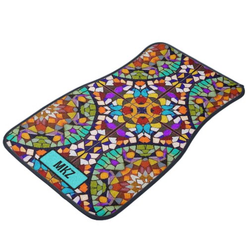 Happy Carnaval Party Feeling Colorful Mosaic Car Floor Mat