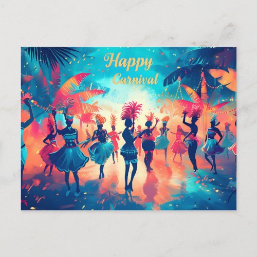 Happy Carnival Holiday Postcard