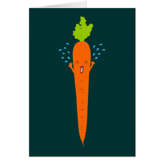 Happy Carrot doodle art Cards