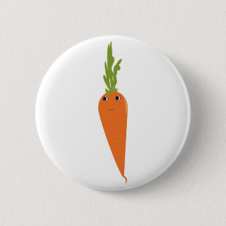 Happy Carrot Pinback Button