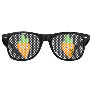 Happy Carrot Top Face 🥕 Retro Sunglasses