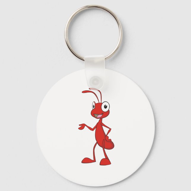 Happy Cartoon Ant Keychain (Front)