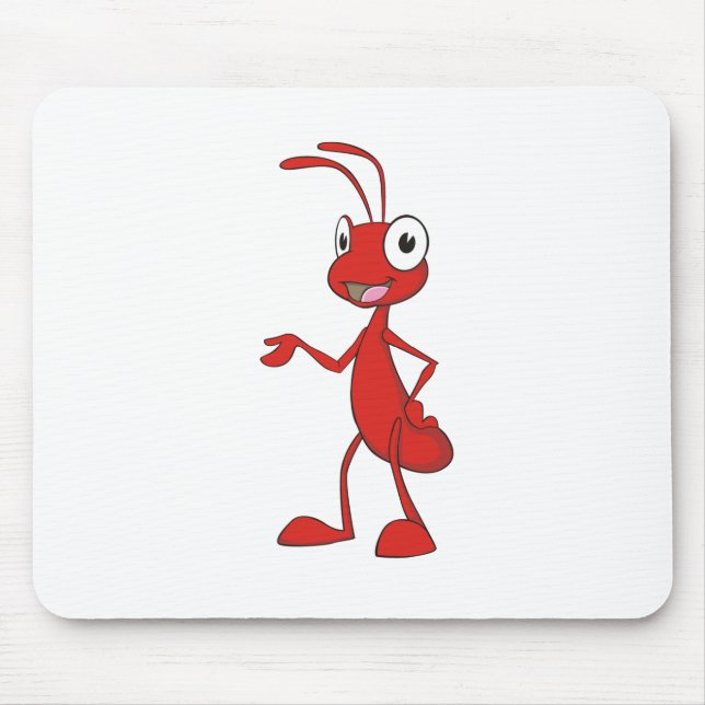Happy Cartoon Ant Mouse Pad (Front)