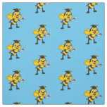 Happy cartoon bee graduation fabric