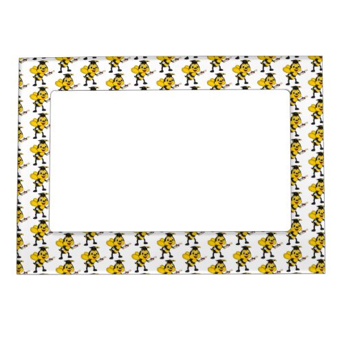 Happy cartoon bee graduation magnetic frame