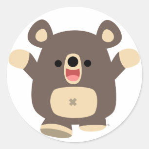 Happy Cartoon Black Bear sticker