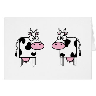 Happy Cartoon Cows Cards