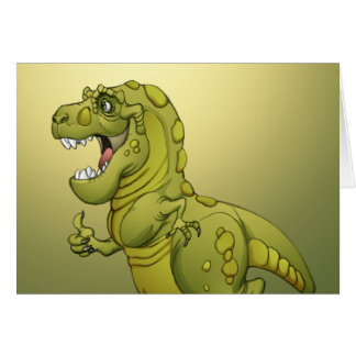 Happy Cartoon Dinosaur Giving the Thumbs Up! Cards