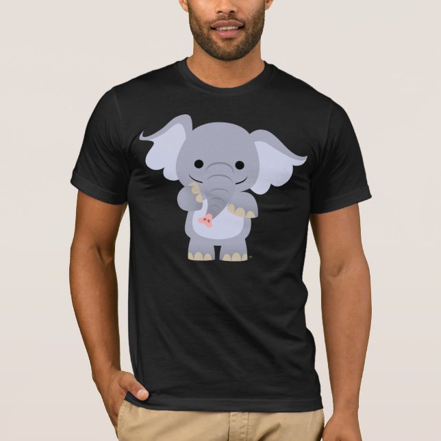 Happy Cartoon Elephant T-shirt (Front)