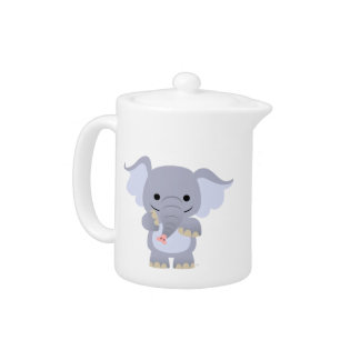 Happy Cartoon Elephant Teapot