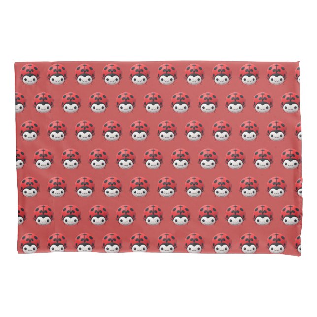 Happy Cartoon Ladybug nursery decor Pillow Case (Front)