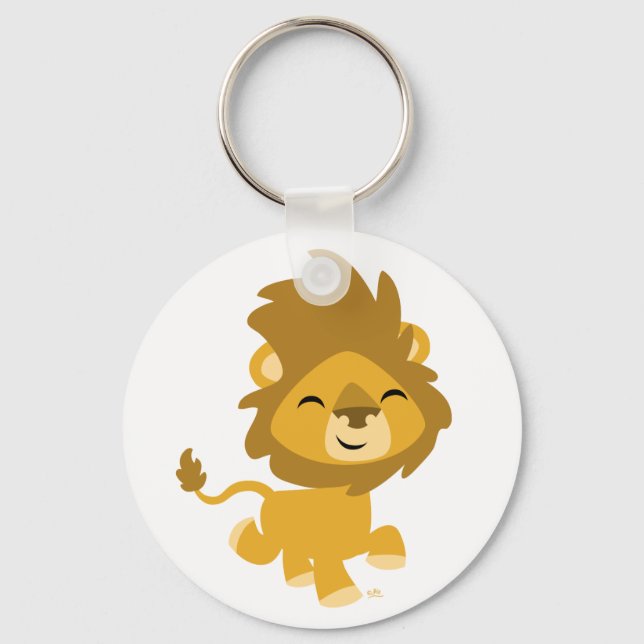 Happy Cartoon Lion keychain (Front)