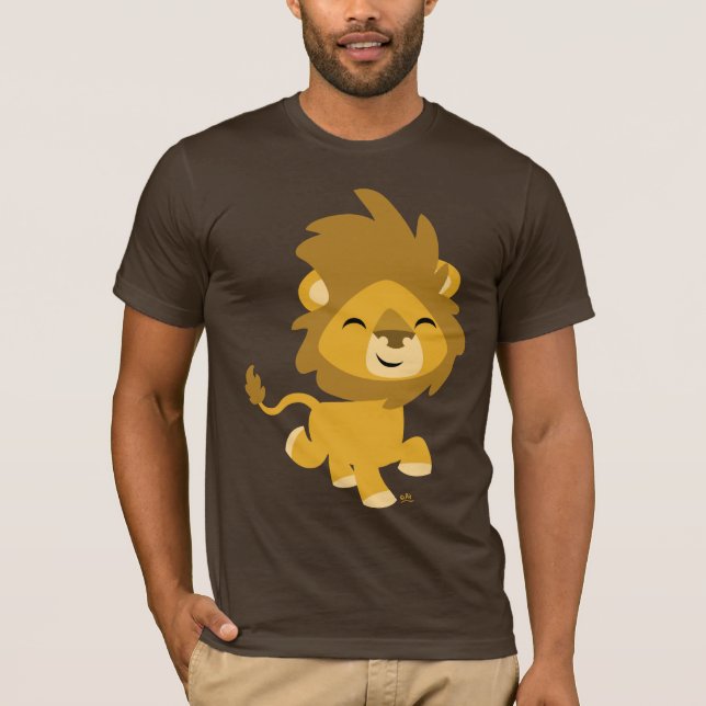 Happy Cartoon Lion T-shirt (Front)