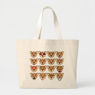 Happy Cartoon Lioness emoticons Bag