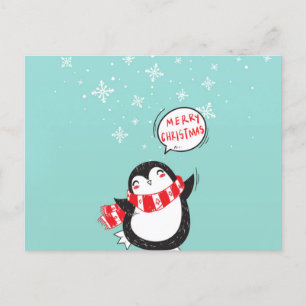 Happy Cartoon Penguin Postcard