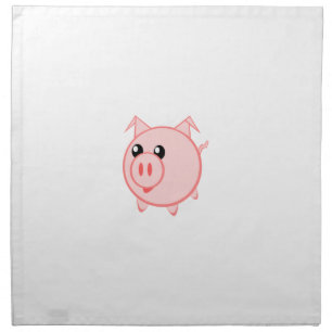 Happy Cartoon Pig Napkin