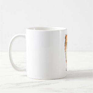 Happy Cartoon Rough Collie Coffee Mug