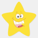 Happy cartoon star star sticker