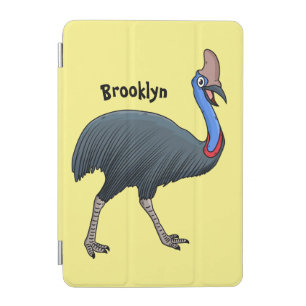 Happy cassowary bird cartoon illustration iPad mini cover