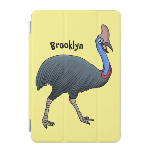 Happy cassowary bird cartoon illustration iPad mini cover
