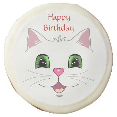 Happy Cat Birthday Sugar Cookies