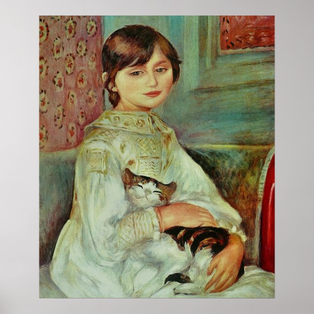 Happy Cat by Renoir Poster (Front)