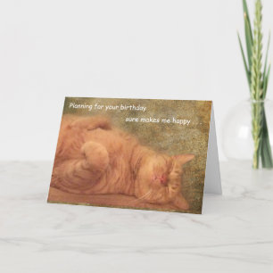 Happy Cat Card Planning for your Birthday 2
