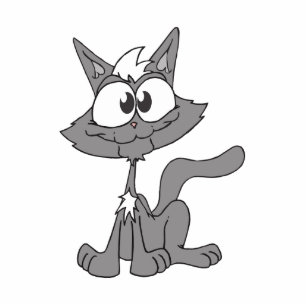 Happy cat cartoon statuette