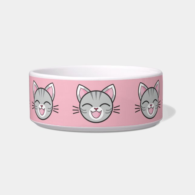 happy cat cat food bowl  (Front)