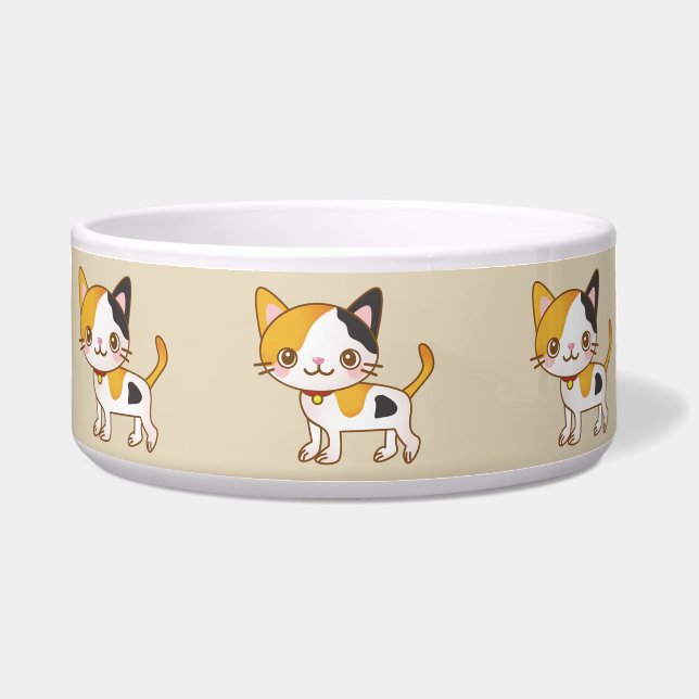 happy cat cat food bowl  (Front)