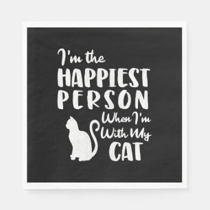 Happy Cat Cats Make Me Happy Napkins