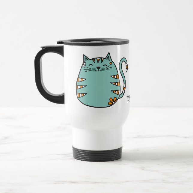 Happy Cat custom name mugs (Left)