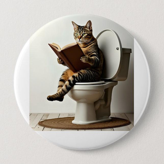 Happy Cat: Cute Kitten Design for Cat Lovers Button (Front)