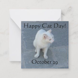Happy Cat Day! Note Card