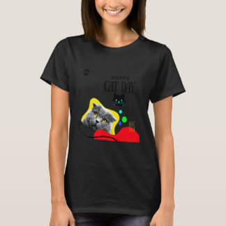happy cat day tshert T-Shirt
