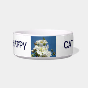 HAPPY CAT food bowl water bowls Cherry Blossoms