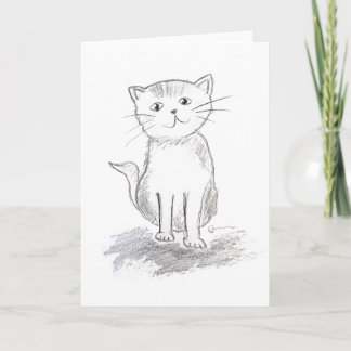 Happy Cat Greeting Card