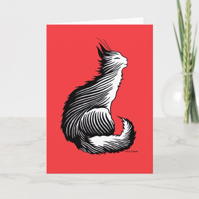 "Happy Cat" Greeting Card (Front)