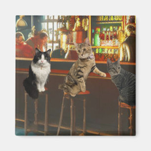 Happy Cat Hour Magnet