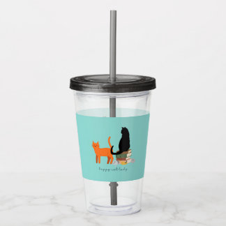 Happy Cat Lady Acrylic Tumbler