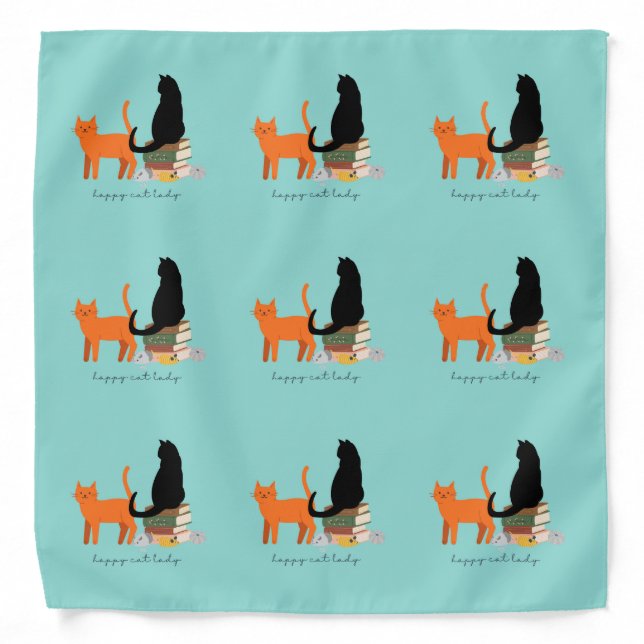  Happy Cat Lady Bandana (Front)