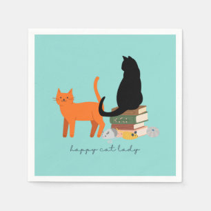  Happy Cat Lady Napkins