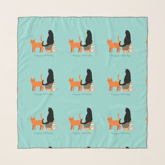  Happy Cat Lady Scarf (Front)