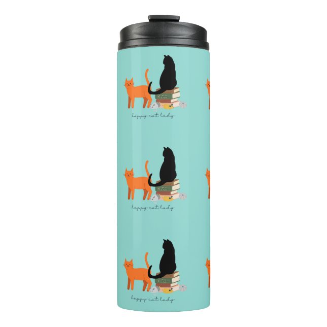 Happy Cat Lady Thermal Tumbler (Front)