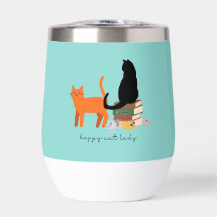 Happy Cat Lady Thermal Wine Tumbler